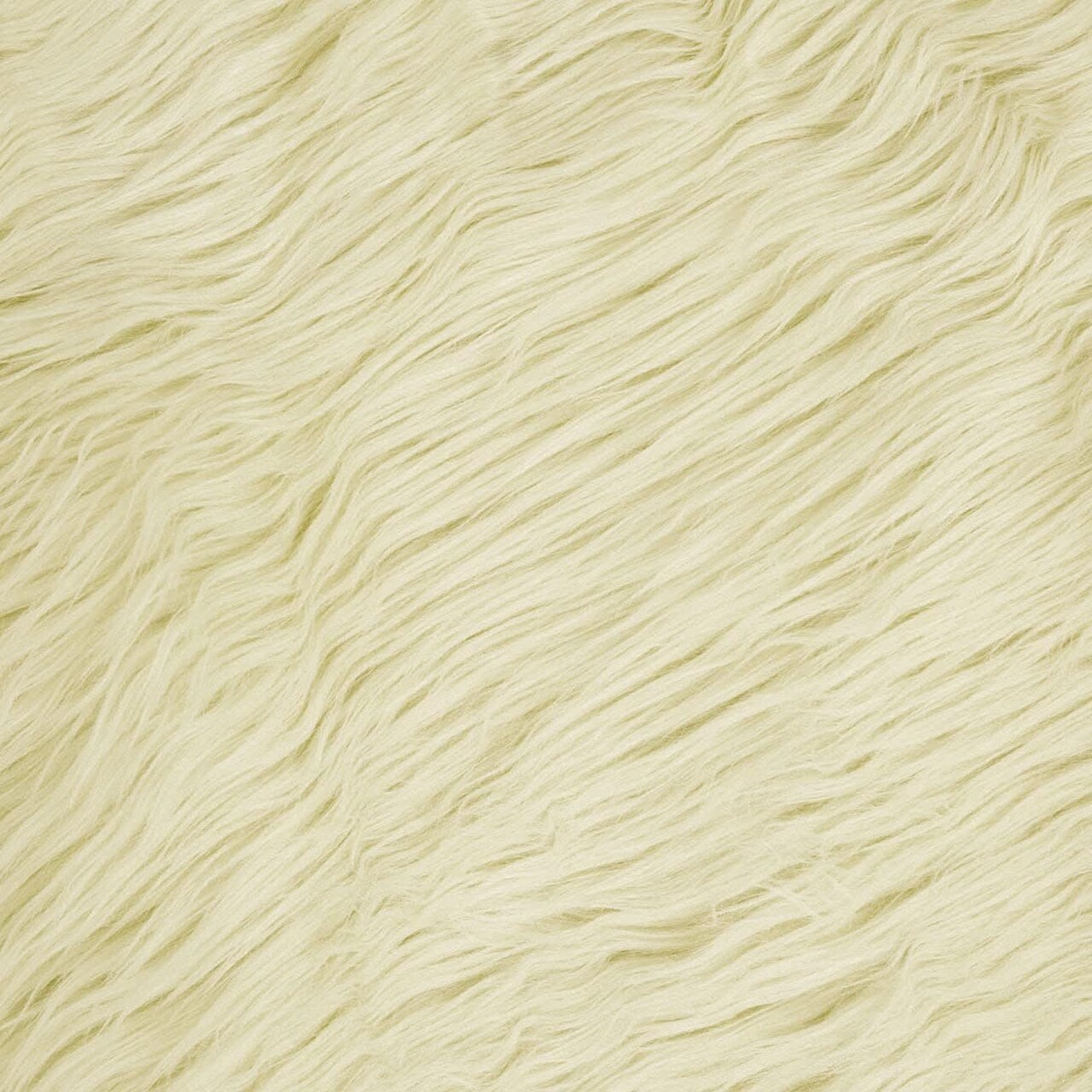 FabricLA Shaggy Faux Fur Fabric - 6&#x22; X 6&#x22; Inches Pre-Cut - Use Fake Fur Fabric for DIY, Craft Fur Decoration, Fashion Accessory, Hobby - Banana